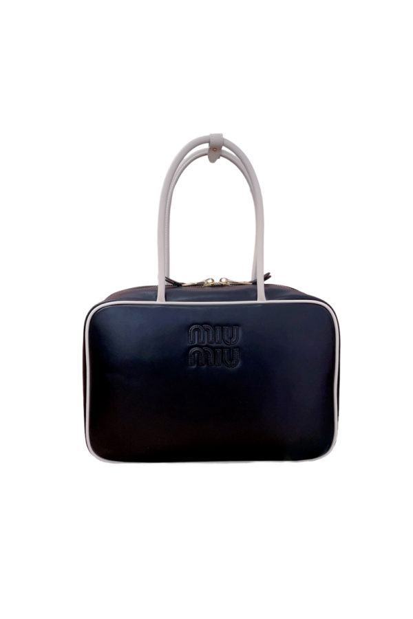 MM Briefcase super soft calfskin handbag 5BB117 black MIUNIU 34cm/13.3in