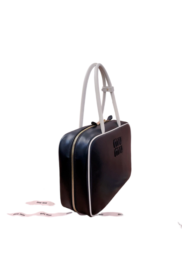 MM Briefcase super soft calfskin handbag 5BB117 black MIUNIU 34cm/13.3in
