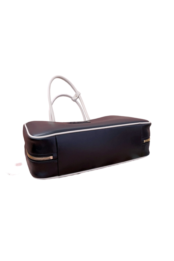 MM Briefcase super soft calfskin handbag 5BB117 black MIUNIU 34cm/13.3in