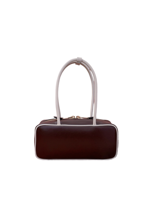 MM Briefcase super soft calfskin handbag 5BB147 brown MIUNIU 28cm/11in bowling