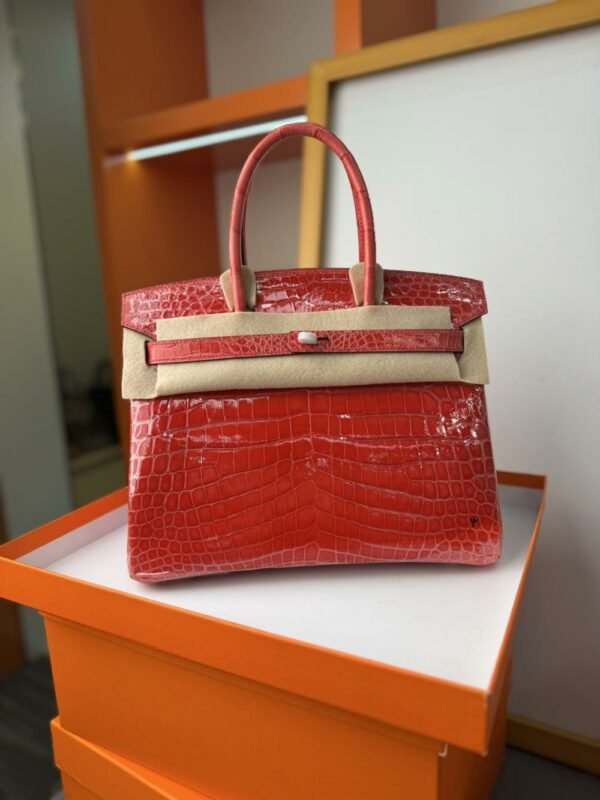 HM Brikin BK 30 Niloticus Crocodile silver/gold buckle Highlights  For Women Handbags HRMS