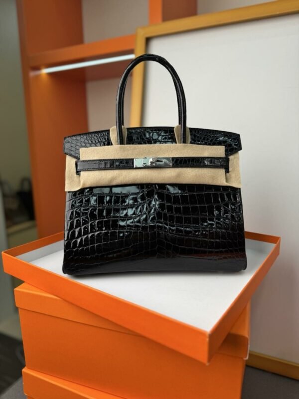 HM Brikin BK 30 Niloticus Crocodile silver/gold buckle Highlights  For Women Handbags HRMS