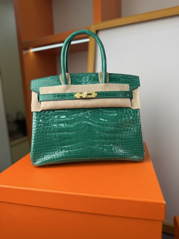 HM Brikin BK 30 Niloticus Crocodile silver/gold buckle Highlights  For Women Handbags HRMS