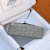 HM mini Kelly pochette 22cm Ostrich Glacier Grey Silver Buckle For Women Handbags HRMS