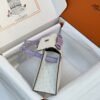 HM mini Kelly pochette 22cm Ostrich Color block style silver buckle For Women Handbags HRMS
