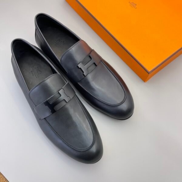 HM men's leather shoes Top quality beef loafers