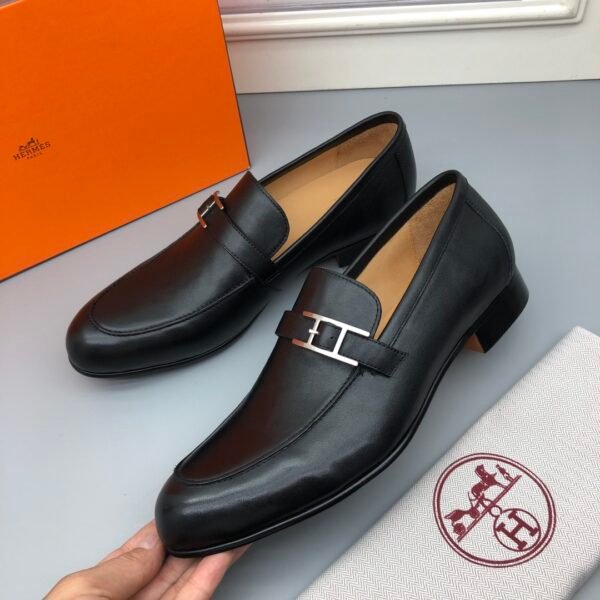 HM men's leather shoes Top quality beef loafers