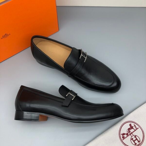 HM men's leather shoes Top quality beef loafers