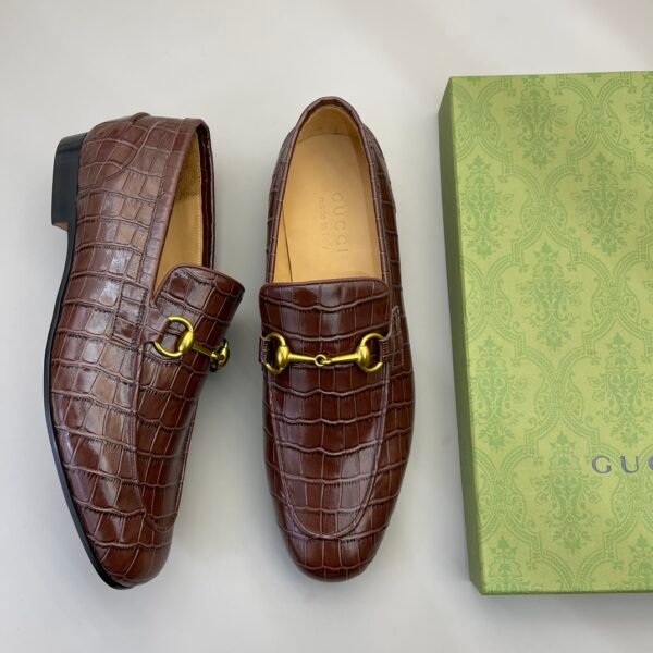 GG shoes men's leather shoes Original outsole cowhide loafers