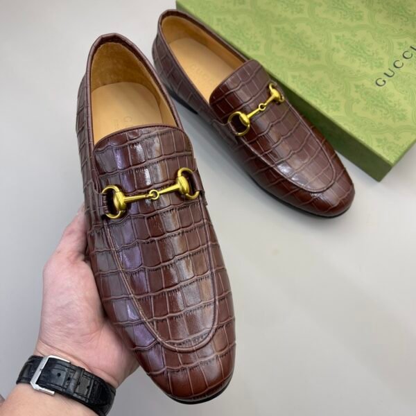 GG shoes men's leather shoes Original outsole cowhide loafers