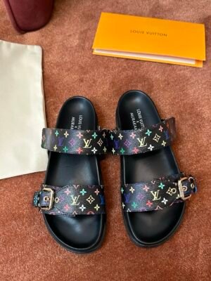 LV ballet shoes LV x TM 6AM Takashi Murakami collaboration Single shoes sandals
