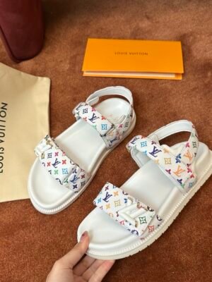LV ballet shoes LV x TM 6AM Takashi Murakami collaboration Single shoes sandals