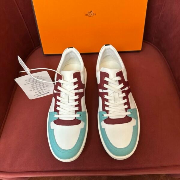 HM Join sneakers British vintage design Calfskin and Epsom calfskin
