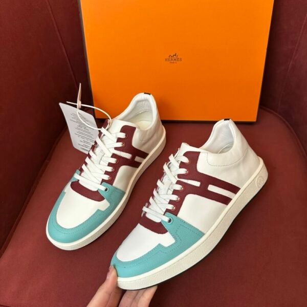 HM Join sneakers British vintage design Calfskin and Epsom calfskin