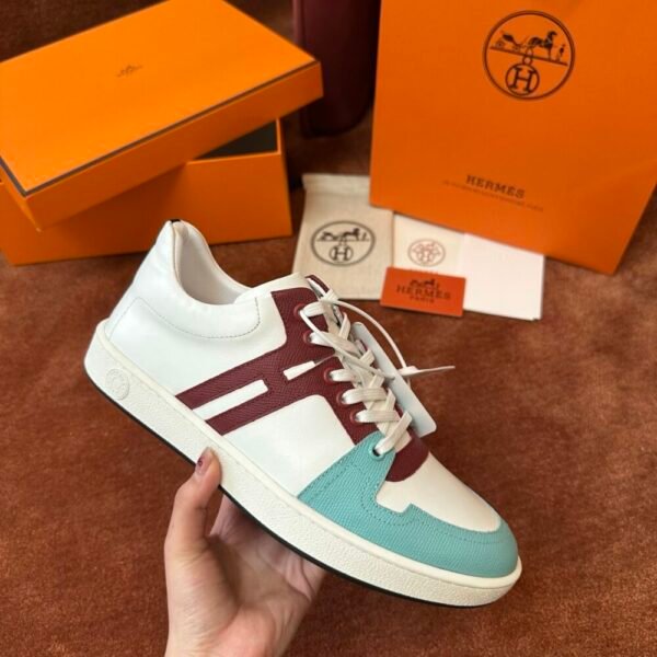 HM Join sneakers British vintage design Calfskin and Epsom calfskin