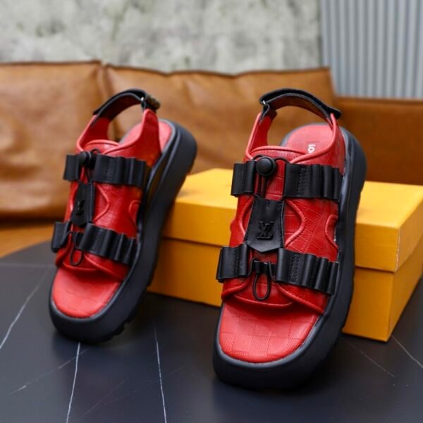 Lv slippers for couples, all-leather slippers