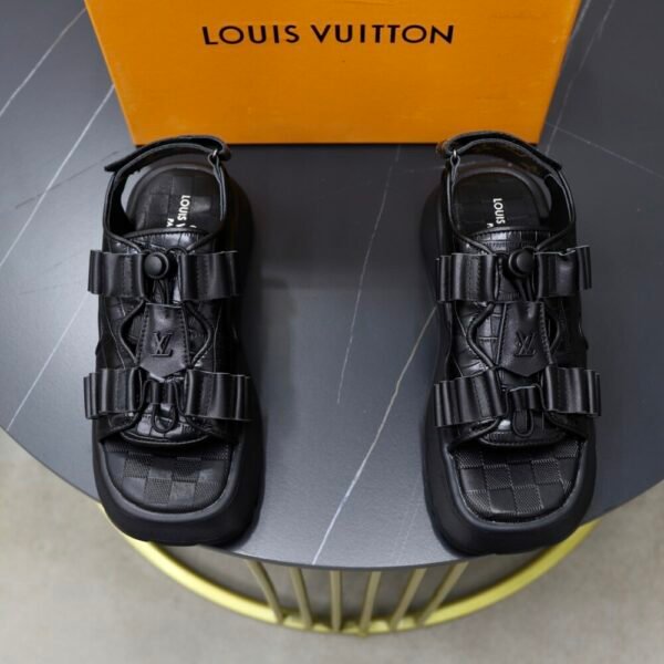 Lv slippers for couples, all-leather slippers