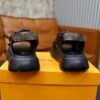 Lv slippers for couples, all-leather slippers