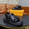 Lv slippers for couples, all-leather slippers