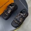 Lv slippers for couples, all-leather slippers