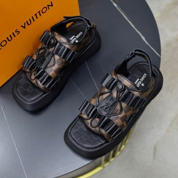 Lv slippers for couples, all-leather slippers