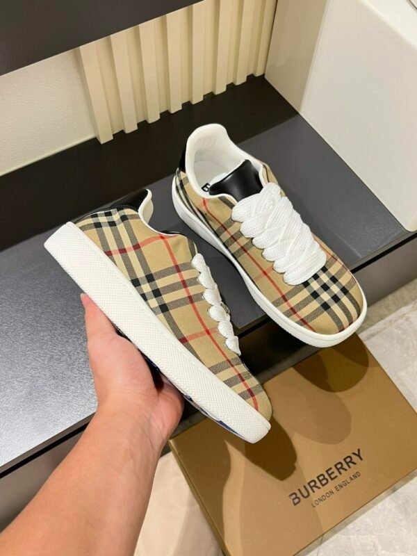 BURBER BOX series thick-soled men's casual sports shoes, trendy sneakers and bread shoes