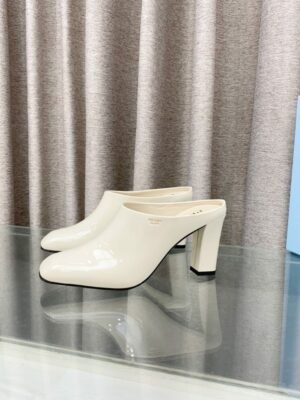 PRD 25ss thick heel square toe half slippers back high heel sandals