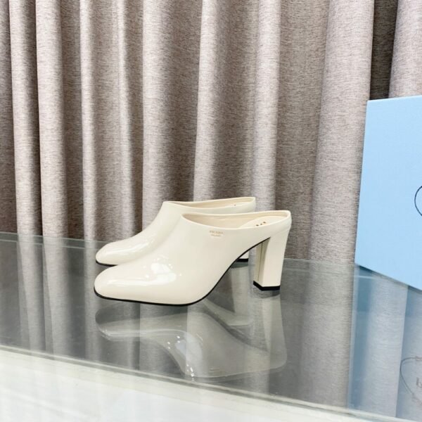 PRD 25ss thick heel square toe half slippers back high heel sandals