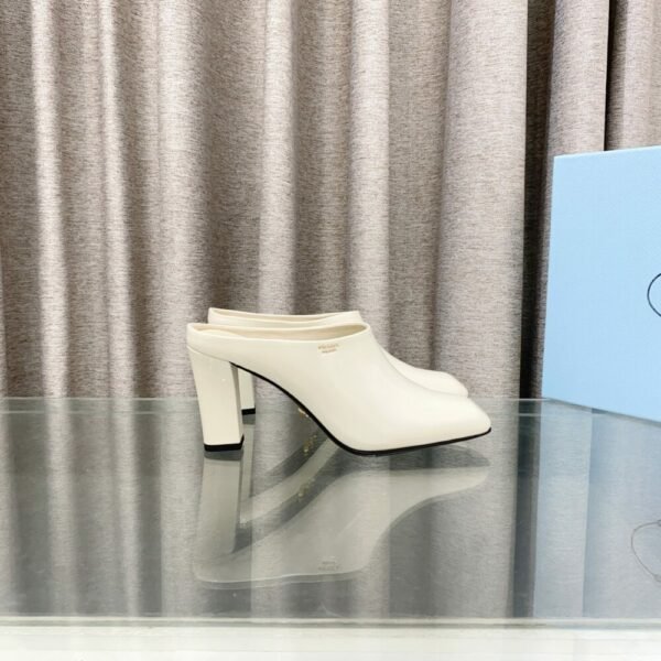 PRD 25ss thick heel square toe half slippers back high heel sandals