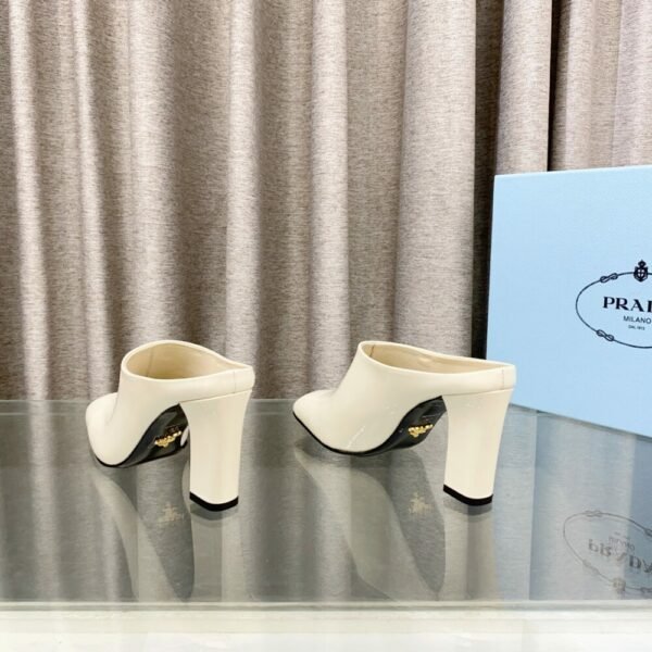 PRD 25ss thick heel square toe half slippers back high heel sandals