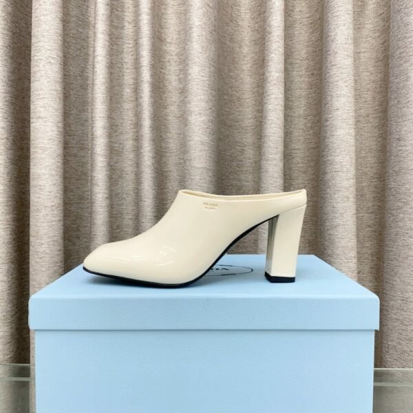 PRD 25ss thick heel square toe half slippers back high heel sandals