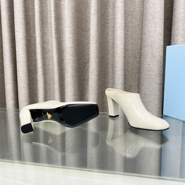 PRD 25ss thick heel square toe half slippers back high heel sandals