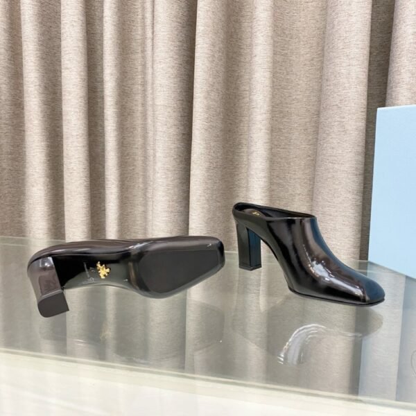 PRD 25ss thick heel square toe half slippers back high heel sandals