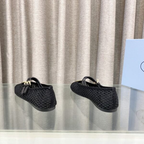 PRD 25ss Mesh Fabric Ballet Flats Fishnet Mary Jane Ballet Flats