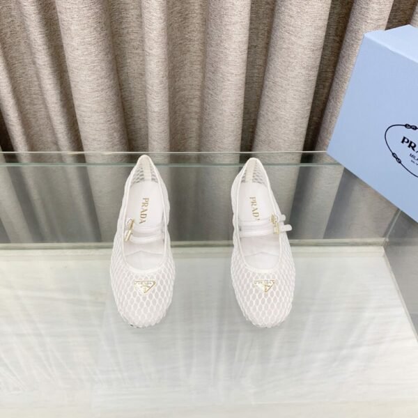 PRD 25ss Mesh Fabric Ballet Flats Fishnet Mary Jane Ballet Flats