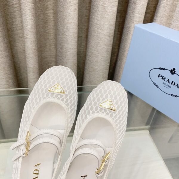 PRD 25ss Mesh Fabric Ballet Flats Fishnet Mary Jane Ballet Flats