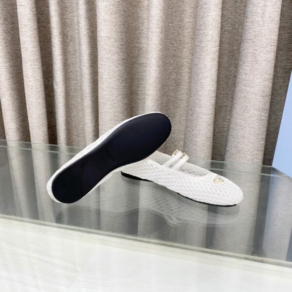 PRD 25ss Mesh Fabric Ballet Flats Fishnet Mary Jane Ballet Flats