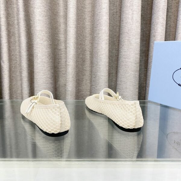 PRD 25ss Mesh Fabric Ballet Flats Fishnet Mary Jane Ballet Flats
