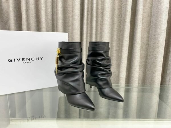 GIVE-Y high heel pleated boots Shark Lock series high heels