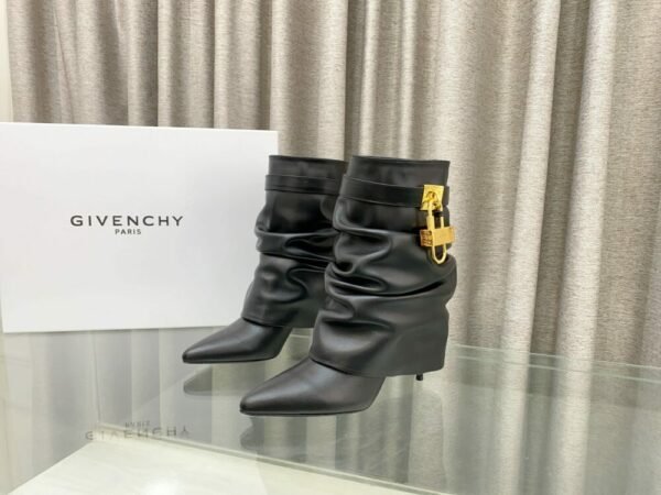 GIVE-Y high heel pleated boots Shark Lock series high heels
