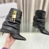 GIVE-Y high heel pleated boots Shark Lock series high heels