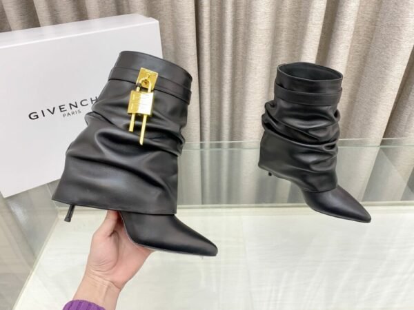 GIVE-Y high heel pleated boots Shark Lock series high heels