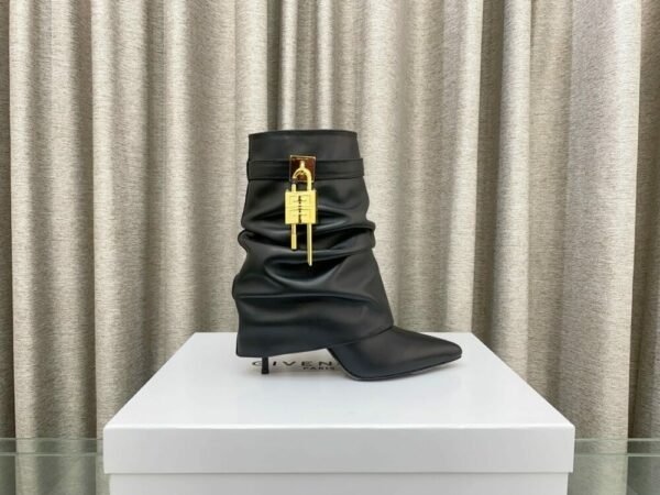 GIVE-Y high heel pleated boots Shark Lock series high heels