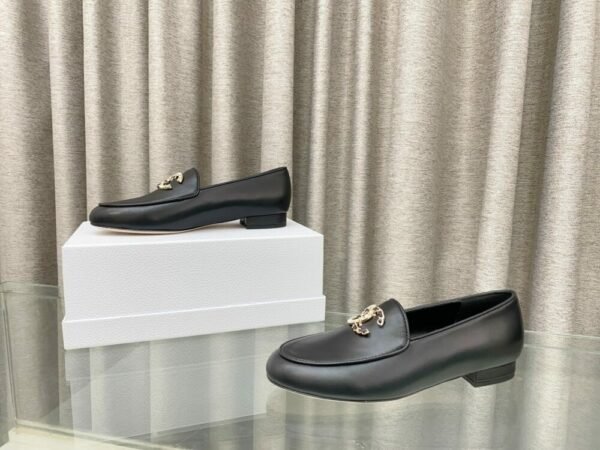 CHL 25Fw rhinestone double C half slippers/loafers