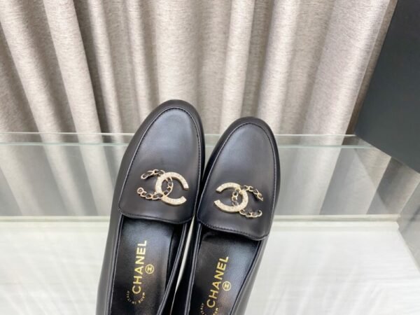 CHL 25Fw rhinestone double C half slippers/loafers