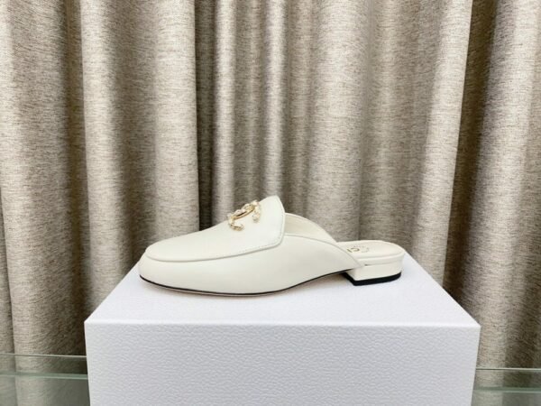 CHL 25Fw rhinestone double C half slippers/loafers