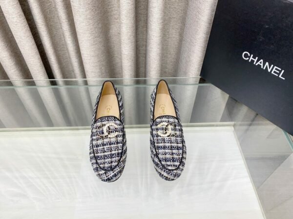 CHL 25Fw rhinestone double C half slippers/loafers