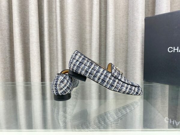 CHL 25Fw rhinestone double C half slippers/loafers