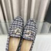 CHL 25Fw rhinestone double C half slippers/loafers