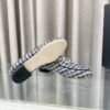 CHL 25Fw rhinestone double C half slippers/loafers